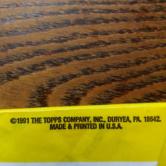 1991 vintage tops unopened trading cards pack of 8 - Picture 2 of 2